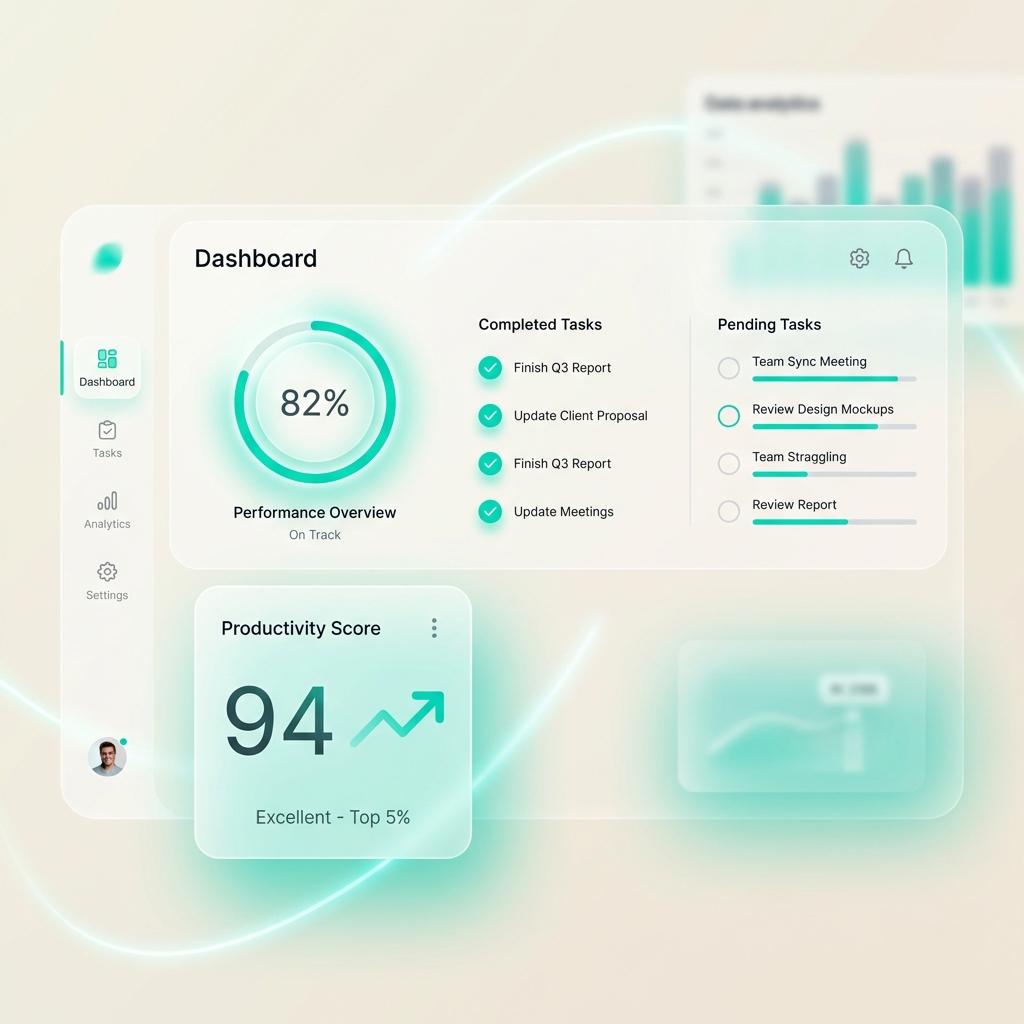Painel de produtividade e performance